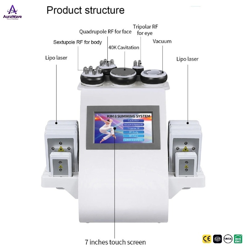 6in1 RF Cavitation & Skin Tightening Machine Non-Surgical Body Shaping Fat Reduction Cellulite Treatment Muscle Relaxation CE - Image 5