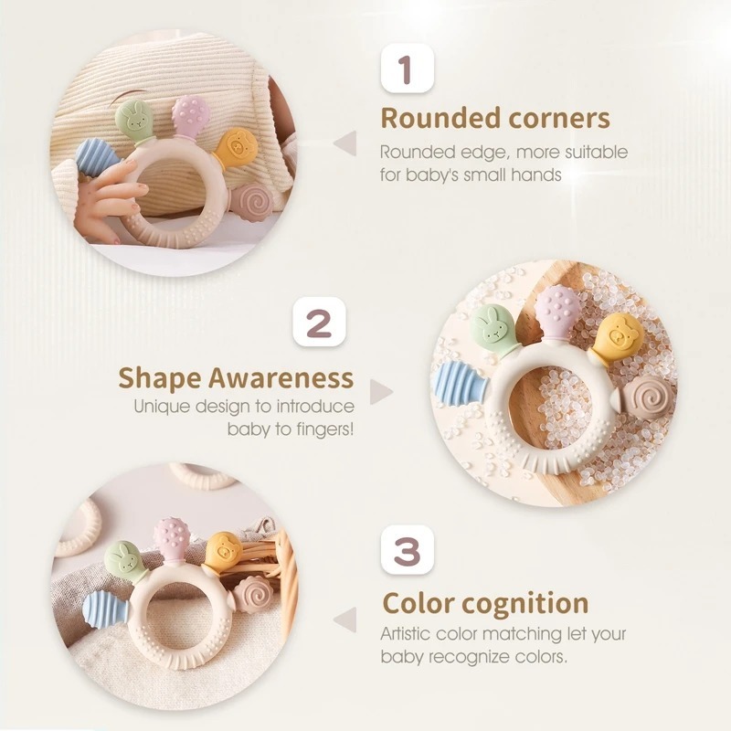 Baby Teething Toys Silicone 6-Pack - Image 4