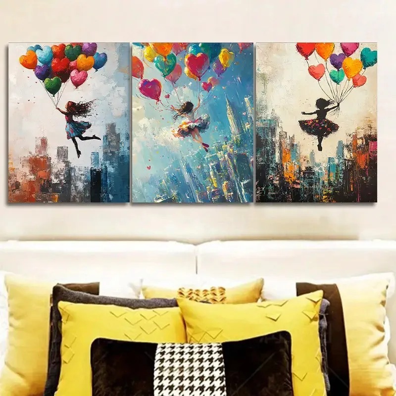 Abstract Canvas Wall Art 3-Panel - Image 2