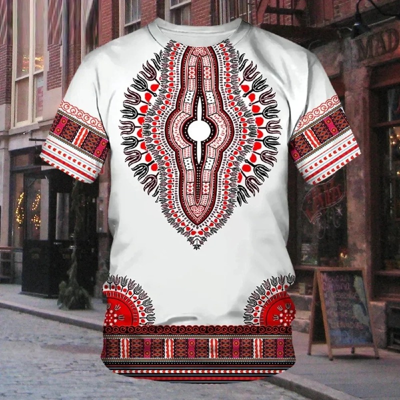 Men African Style 3D Print T-Shirts Fashion Harajuku Casual Oversized O-Neck T Shirt Tees Tops Streetwear Clothing - Image 2