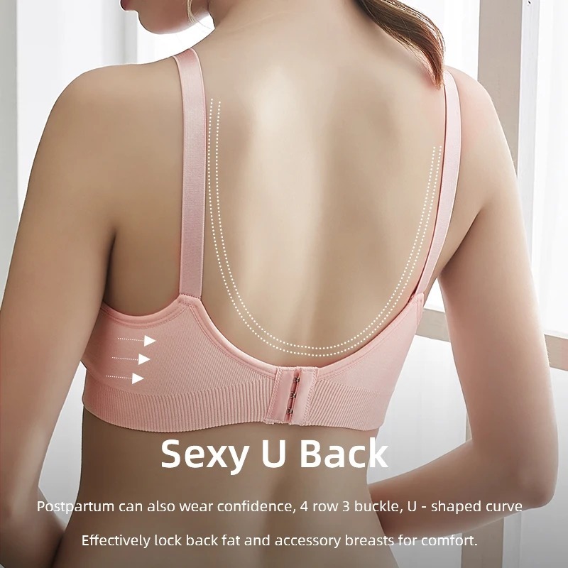 High Quality Plus Size Nursing Bra Breathable Women Breastfeeding Underwear Seamless Maternity Bra Push Up - Image 3